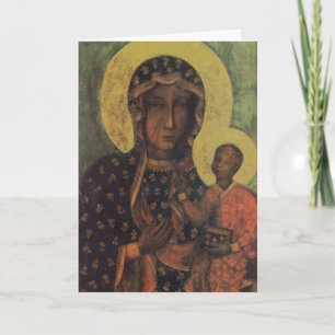 Carte de voeux de Madonna noire de Czestochowa