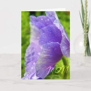 Carte de vœux de maman à fleur violette