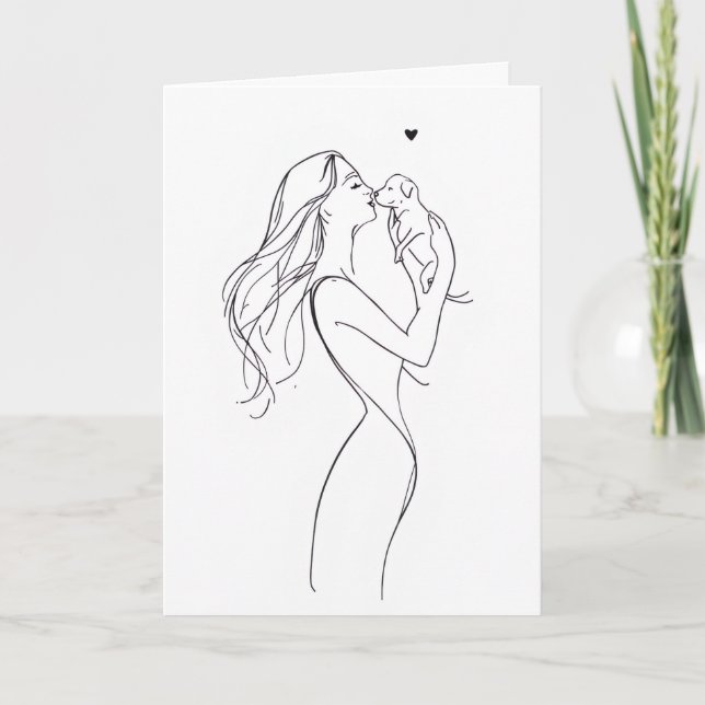 Carte de vœux de maman chien Carte pour amateur de (Devant)