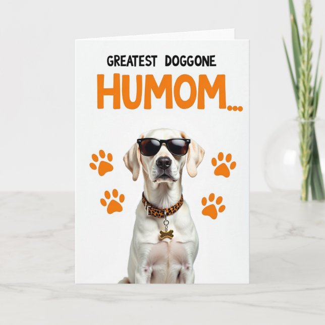 Carte de vœux de maman chien léopard (Devant)