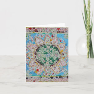 Carte de voeux de mandala de fleur