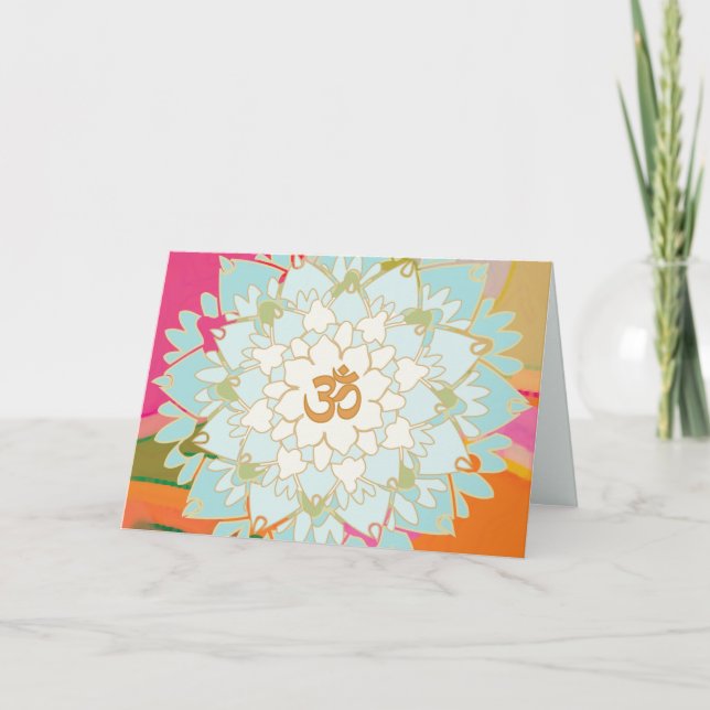 Carte de voeux de mandala de Lotus (Devant)