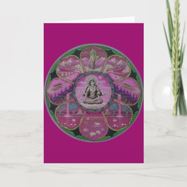 Carte de voeux de mandala Tara de déesse (Devant)