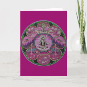 Carte de voeux de mandala Tara de déesse