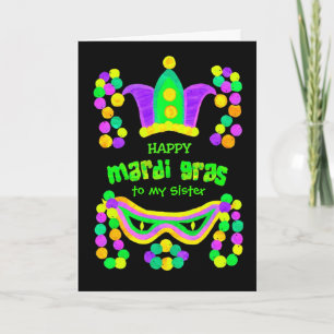 Carte de voeux de mardi gras à personnaliser
