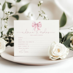 Carte de vœux de mariage avec ruban Toile de Jouy