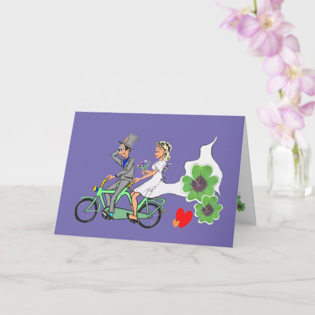 Carte de vœux de mariage DIY couleur de fond (Orchidée)