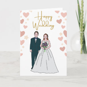 Carte de vœux de mariage élégante et heureuse – Br