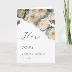 Carte de voeux de mariage Ivory White 3D Roses