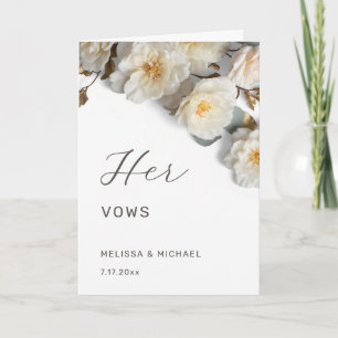 Carte de voeux de mariage Ivory White 3D Roses