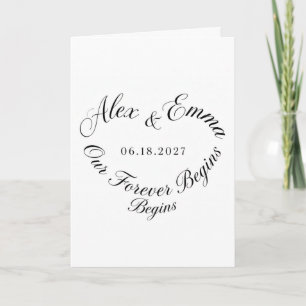 Carte de vœux de mariage personnalisée Our Love St