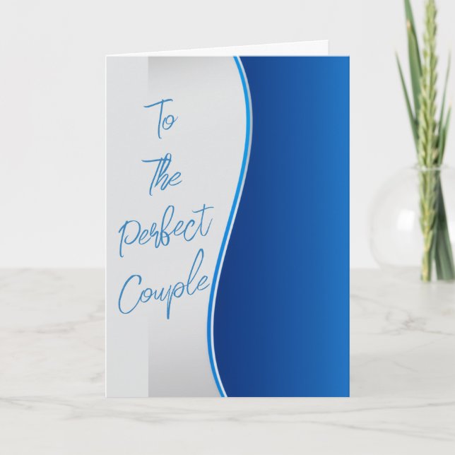 Carte de vœux de mariage pour couple parfait (Devant)