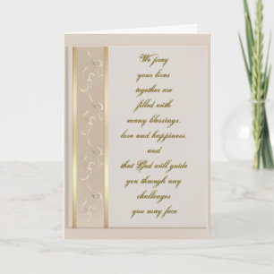 Carte de vœux de mariage Prières pour votre mariag