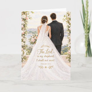Carte de vœux de mariage Psaume 23