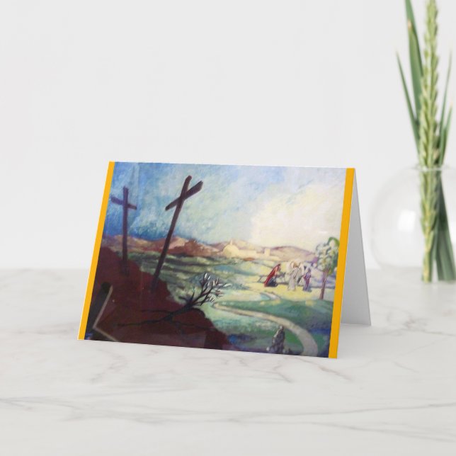 Carte de voeux de matin de Pâques (Devant)