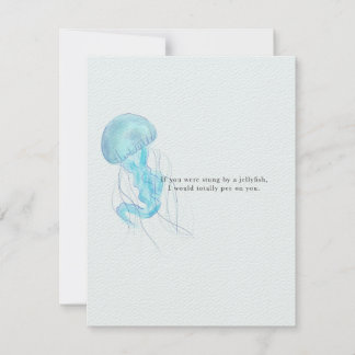 Carte de voeux de méduse mignonne et drôle