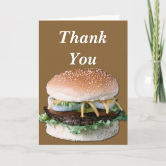 Carte de voeux de Merci d'hamburger