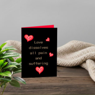 Carte de vœux de message d'amour guérisseur