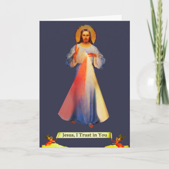 Carte de voeux de Miséricorde divine Jésus (Devant)