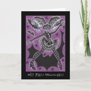 Carte de voeux de Miss Ado Halloween
