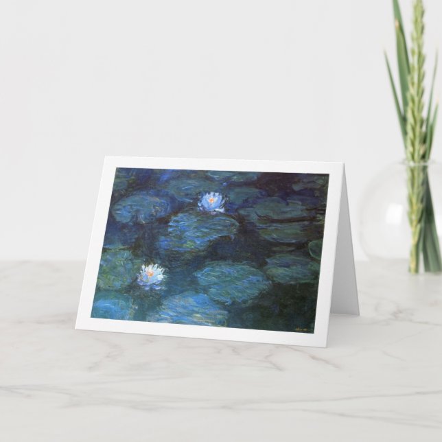 Carte de voeux de Monet Nympheas (Devant)