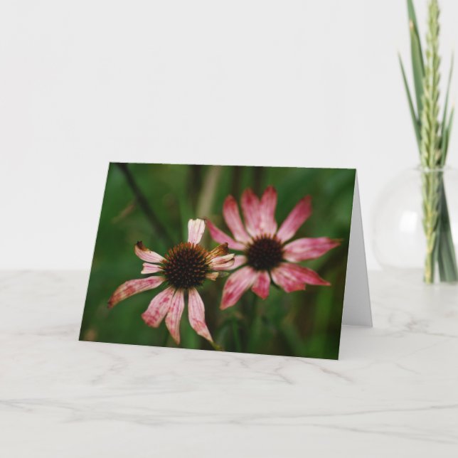 Carte de voeux de mort de fleurs (Devant)