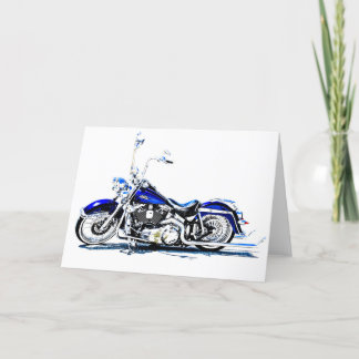 Carte de vœux de moto