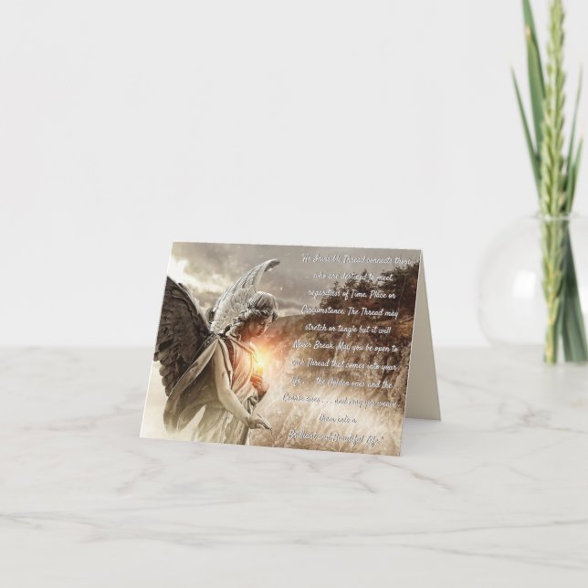 Carte de voeux de mots de fil invisibles (Devant)