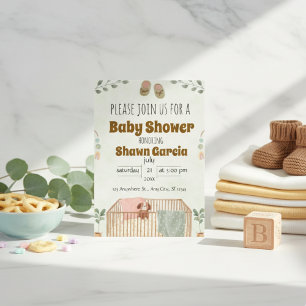 “Carte de vœux de naissance pour Baby Shower adora