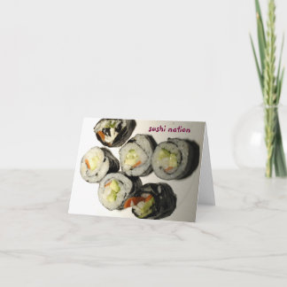 Carte de voeux de nation de sushi