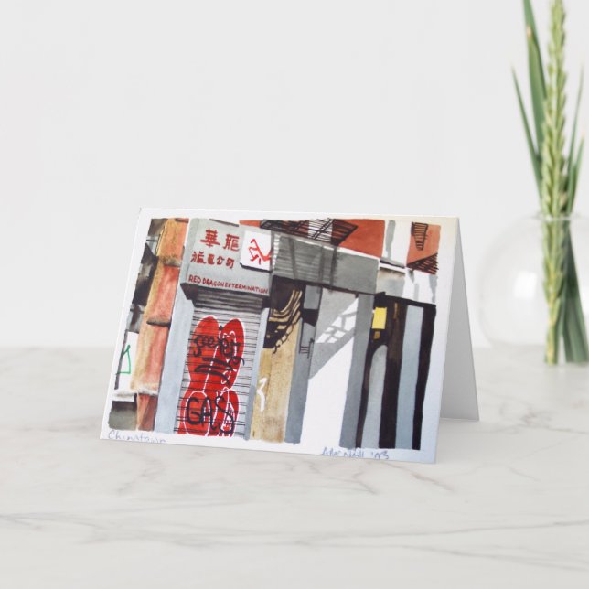 Carte de voeux de New York Chinatown (Devant)