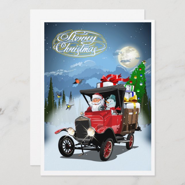 Carte de vœux de Noël (Devant / Derrière)