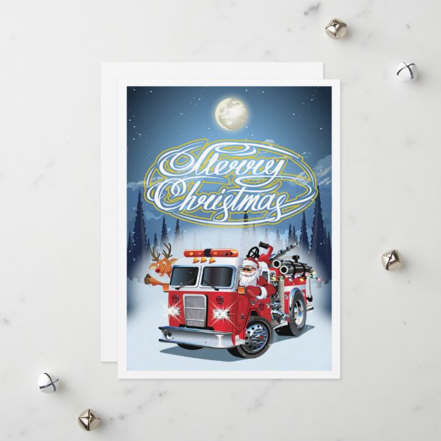 carte de voeux de Noël (Devant/Arrière en situation)