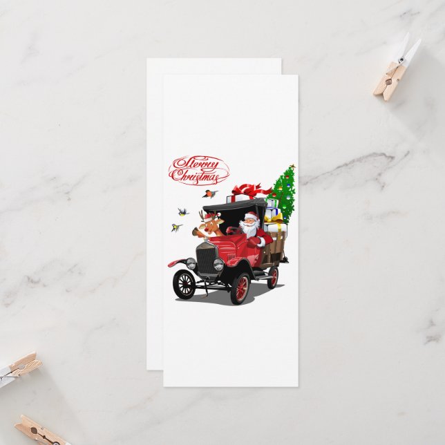 Carte de vœux de Noël (Devant/Arrière en situation)