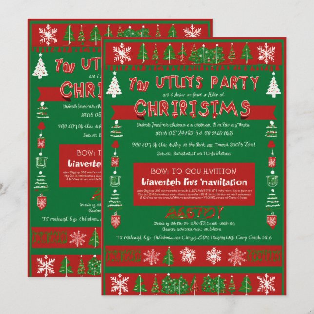 Carte de vœux de Noël (Devant / Derrière)