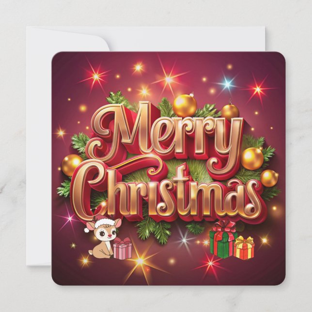 Carte de vœux de Noël (Devant)