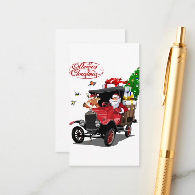 Carte de voeux de Noël (Devant/Arrière en situation)