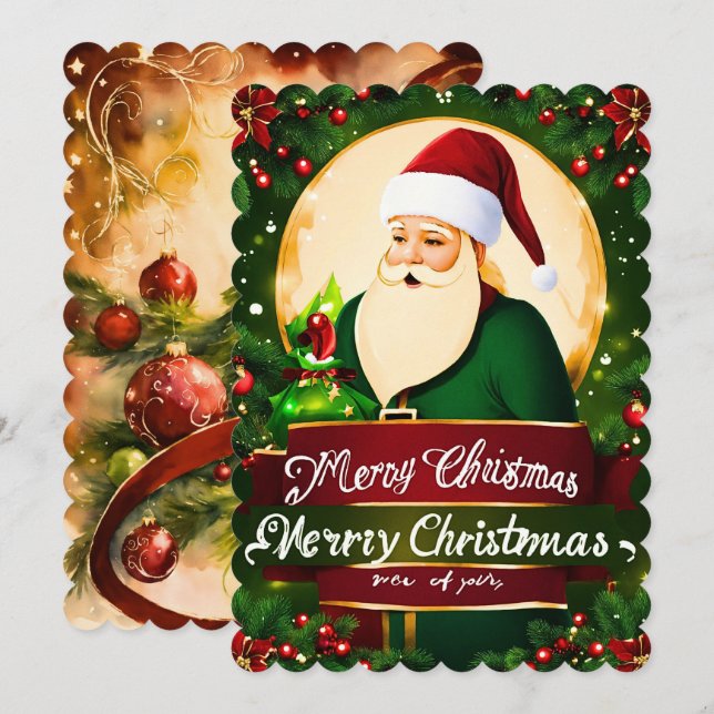 Carte de voeux de Noël (Devant / Derrière)