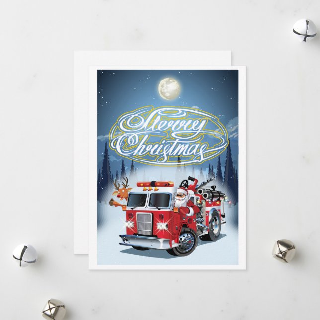 carte de vœux de Noël (Devant/Arrière en situation)