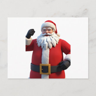 Carte de vœux de Noël 3D du Père Noël – Festive H