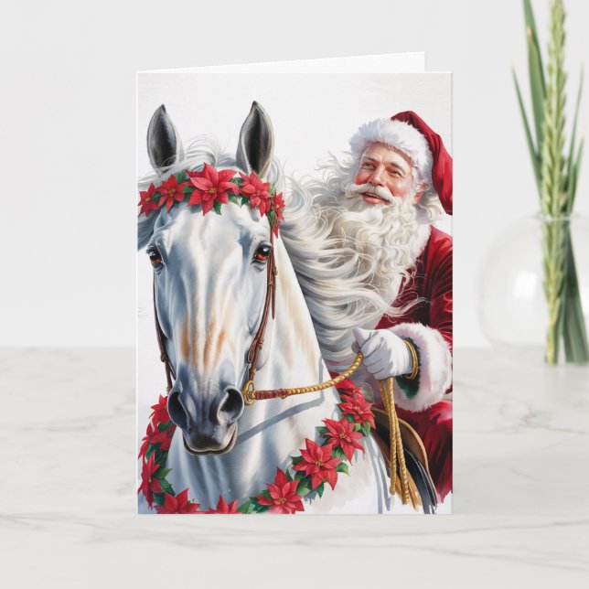 Carte de vœux de Noël à cheval  (Devant)