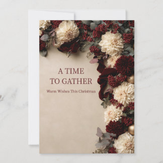 Carte de vœux de Noël à la Dahlia pour un temps de