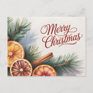 Carte de vœux de Noël à l'aquarelle avec des orang