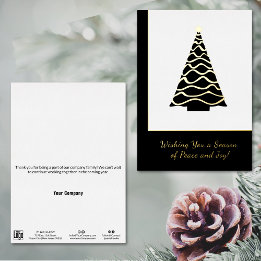 Carte de vœux de Noël à l'arbre minimal en feuille