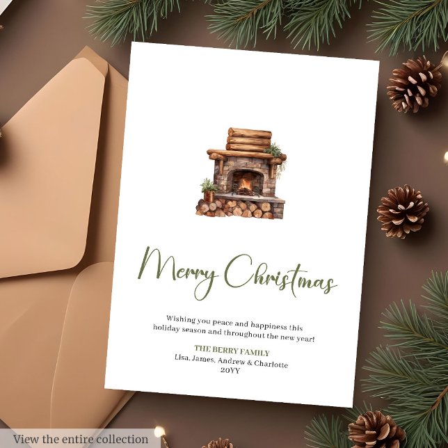 Carte de vœux de Noël à l'écriture festive et conv (Festive Script Font Cozy Christmas Greeting Card

)