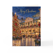 Carte de vœux de Noël à Londres Covent Garden