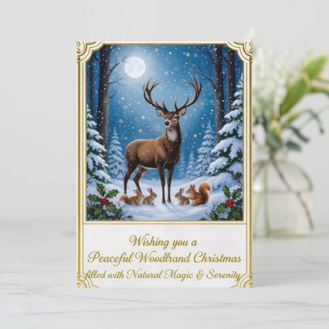 Carte de vœux de Noël à plat (Debout devant)