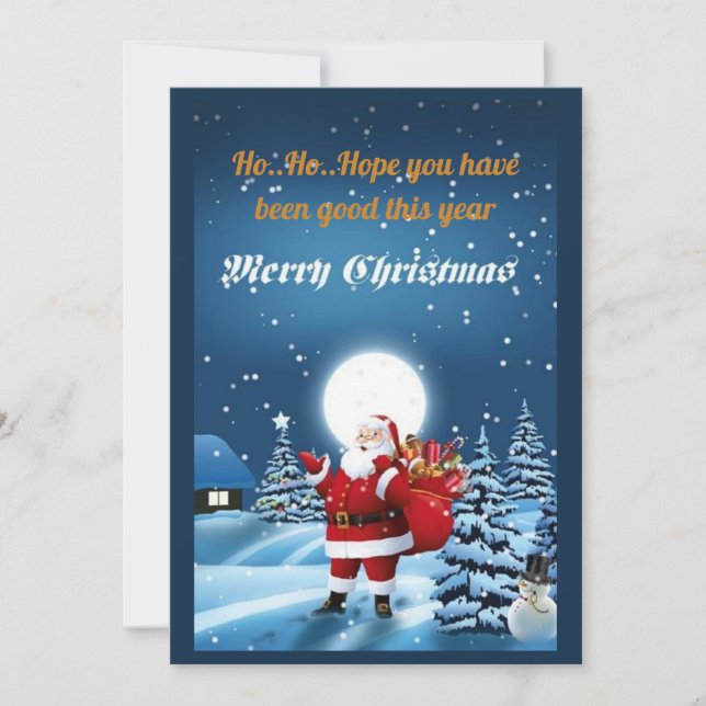 Carte de vœux de Noël à plat (Devant)