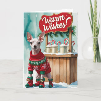 Carte de voeux de Noël American Hairless Terrier