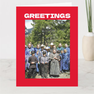 Carte de vœux de Noël amish drôle